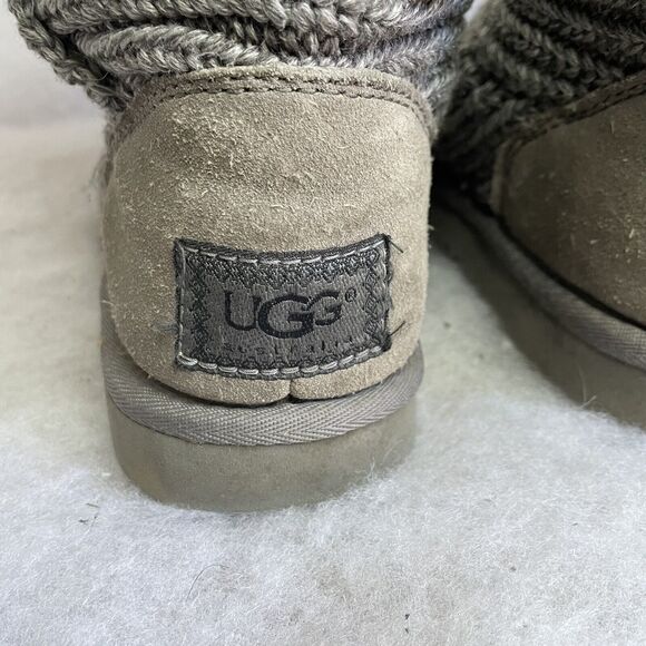UGG Australia Classic Cardy Tall Sweater Knit Boot Comfort Casual Gray Women 7 - Picture 5 of 8